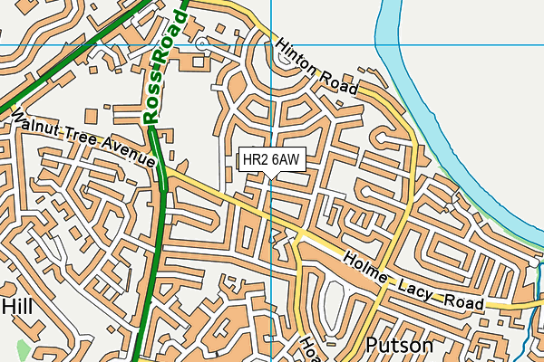 HR2 6AW map - OS VectorMap District (Ordnance Survey) HR2 6AW map - OS VectorMap District (Ordnance Survey)
