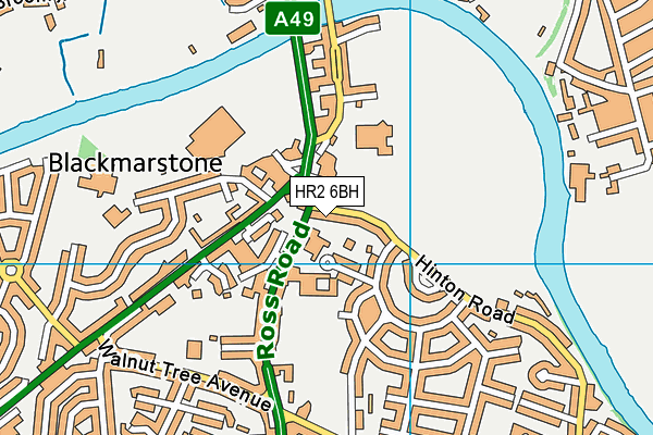 HR2 6BH map - OS VectorMap District (Ordnance Survey)
