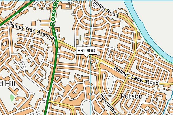 HR2 6DQ map - OS VectorMap District (Ordnance Survey)