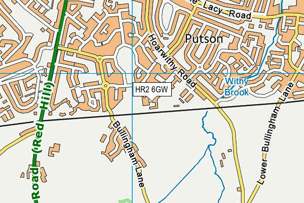 HR2 6GW map - OS VectorMap District (Ordnance Survey)