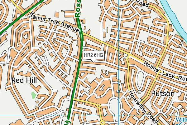 HR2 6HG map - OS VectorMap District (Ordnance Survey)