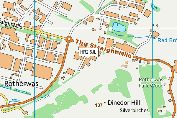 HR2 6JL map - OS VectorMap District (Ordnance Survey)