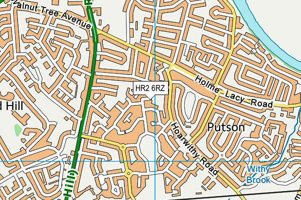 HR2 6RZ map - OS VectorMap District (Ordnance Survey)