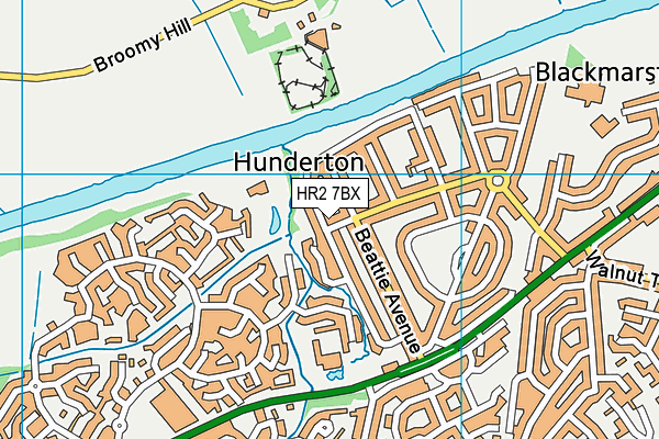 HR2 7BX map - OS VectorMap District (Ordnance Survey) HR2 7BX map - OS VectorMap District (Ordnance Survey)