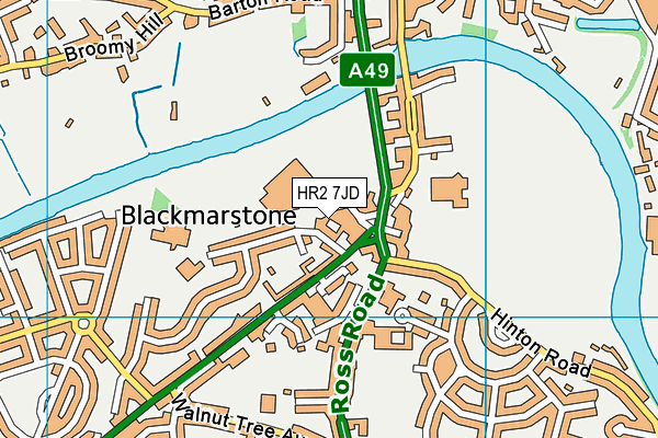 HR2 7JD map - OS VectorMap District (Ordnance Survey) HR2 7JD map - OS VectorMap District (Ordnance Survey)