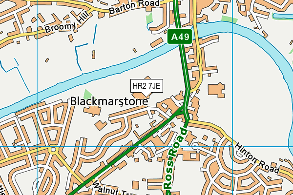 HR2 7JE map - OS VectorMap District (Ordnance Survey) HR2 7JE map - OS VectorMap District (Ordnance Survey)