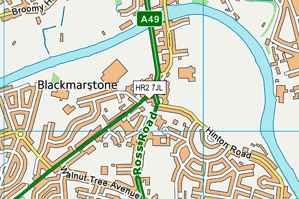 HR2 7JL map - OS VectorMap District (Ordnance Survey) HR2 7JL map - OS VectorMap District (Ordnance Survey)