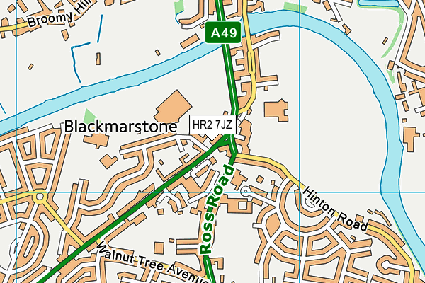 HR2 7JZ map - OS VectorMap District (Ordnance Survey) HR2 7JZ map - OS VectorMap District (Ordnance Survey)
