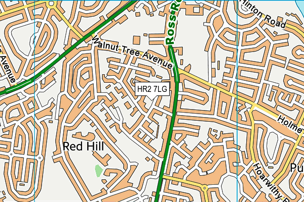 HR2 7LG map - OS VectorMap District (Ordnance Survey) HR2 7LG map - OS VectorMap District (Ordnance Survey)