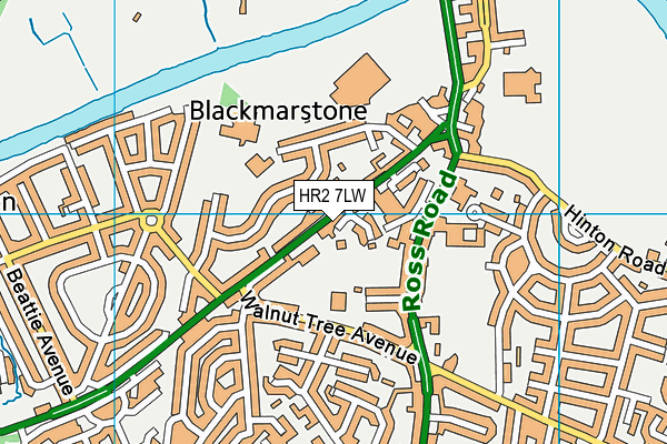 HR2 7LW map - OS VectorMap District (Ordnance Survey) HR2 7LW map - OS VectorMap District (Ordnance Survey)