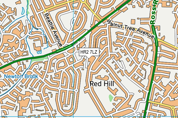 HR2 7LZ map - OS VectorMap District (Ordnance Survey) HR2 7LZ map - OS VectorMap District (Ordnance Survey)