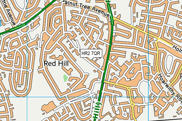 HR2 7QR map - OS VectorMap District (Ordnance Survey) HR2 7QR map - OS VectorMap District (Ordnance Survey)
