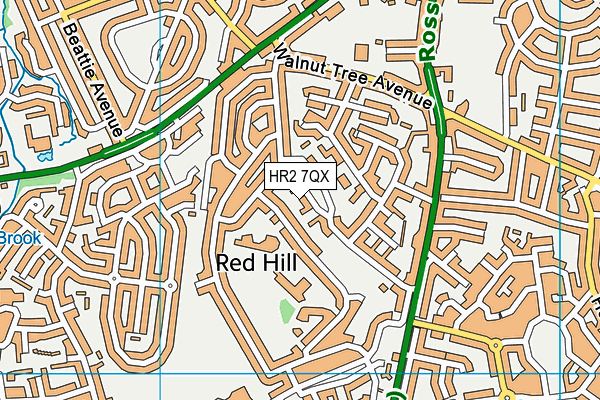 HR2 7QX map - OS VectorMap District (Ordnance Survey) HR2 7QX map - OS VectorMap District (Ordnance Survey)