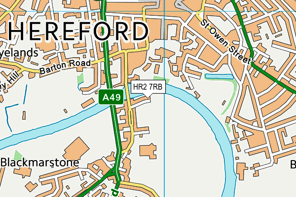 HR2 7RB map - OS VectorMap District (Ordnance Survey) HR2 7RB map - OS VectorMap District (Ordnance Survey)