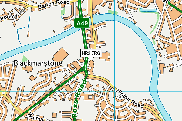 HR2 7RG map - OS VectorMap District (Ordnance Survey)