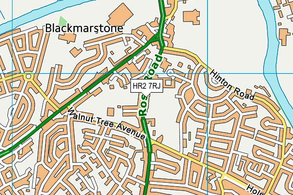 HR2 7RJ map - OS VectorMap District (Ordnance Survey) HR2 7RJ map - OS VectorMap District (Ordnance Survey)