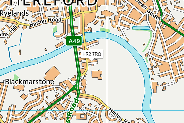 HR2 7RQ map - OS VectorMap District (Ordnance Survey) HR2 7RQ map - OS VectorMap District (Ordnance Survey)