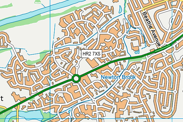 HR2 7XS map - OS VectorMap District (Ordnance Survey) HR2 7XS map - OS VectorMap District (Ordnance Survey)