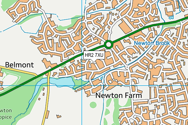 HR2 7XU map - OS VectorMap District (Ordnance Survey) HR2 7XU map - OS VectorMap District (Ordnance Survey)