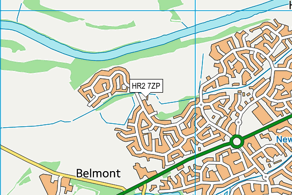 HR2 7ZP map - OS VectorMap District (Ordnance Survey) HR2 7ZP map - OS VectorMap District (Ordnance Survey)