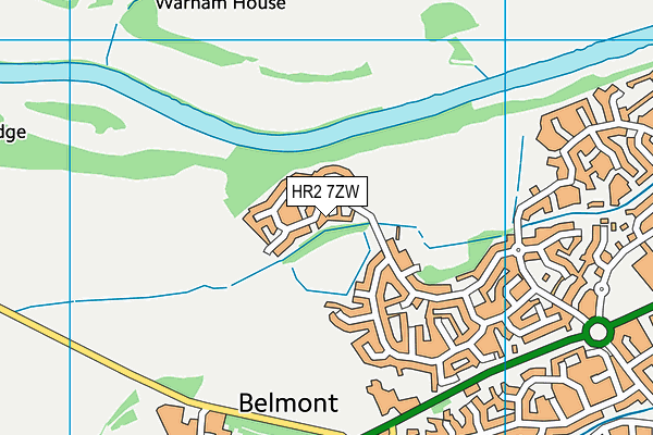 HR2 7ZW map - OS VectorMap District (Ordnance Survey) HR2 7ZW map - OS VectorMap District (Ordnance Survey)