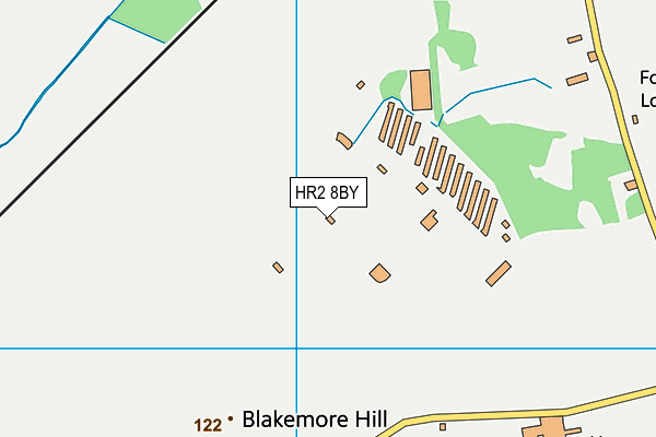 HR2 8BY map - OS VectorMap District (Ordnance Survey) HR2 8BY map - OS VectorMap District (Ordnance Survey)