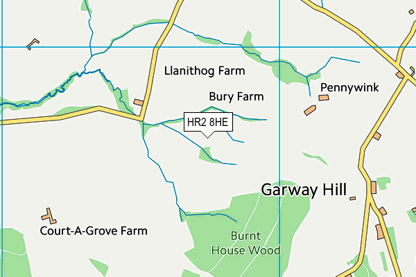 HR2 8HE map - OS VectorMap District (Ordnance Survey) HR2 8HE map - OS VectorMap District (Ordnance Survey)