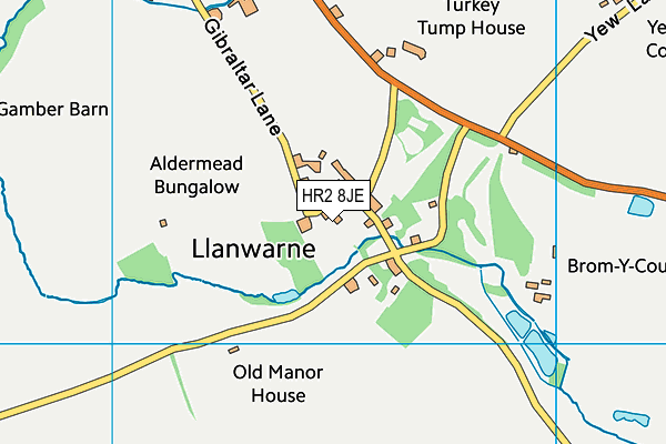 HR2 8JE map - OS VectorMap District (Ordnance Survey) HR2 8JE map - OS VectorMap District (Ordnance Survey)