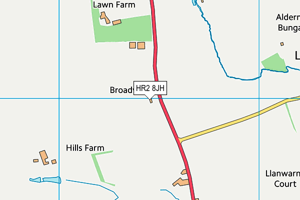 HR2 8JH map - OS VectorMap District (Ordnance Survey) HR2 8JH map - OS VectorMap District (Ordnance Survey)