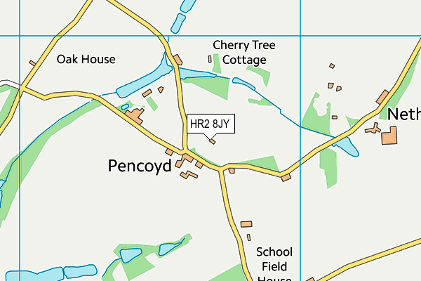 HR2 8JY map - OS VectorMap District (Ordnance Survey)