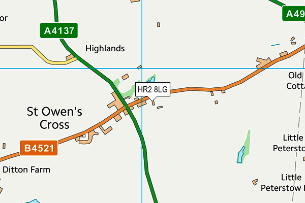 HR2 8LG map - OS VectorMap District (Ordnance Survey)
