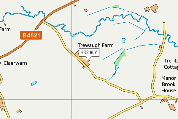 HR2 8LY map - OS VectorMap District (Ordnance Survey) HR2 8LY map - OS VectorMap District (Ordnance Survey)
