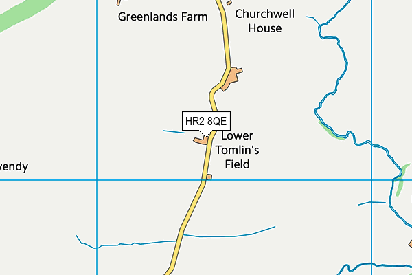 HR2 8QE map - OS VectorMap District (Ordnance Survey) HR2 8QE map - OS VectorMap District (Ordnance Survey)