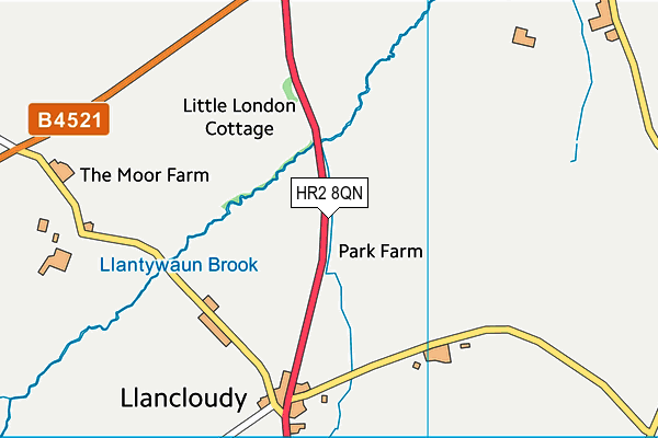 HR2 8QN map - OS VectorMap District (Ordnance Survey)