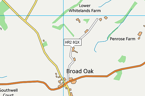 HR2 8QX map - OS VectorMap District (Ordnance Survey) HR2 8QX map - OS VectorMap District (Ordnance Survey)
