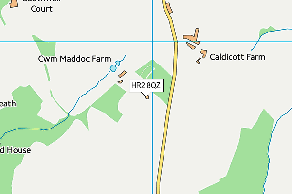 HR2 8QZ map - OS VectorMap District (Ordnance Survey) HR2 8QZ map - OS VectorMap District (Ordnance Survey)