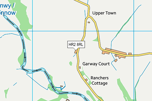 HR2 8RL map - OS VectorMap District (Ordnance Survey) HR2 8RL map - OS VectorMap District (Ordnance Survey)
