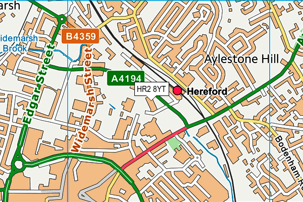 HR2 8YT map - OS VectorMap District (Ordnance Survey) HR2 8YT map - OS VectorMap District (Ordnance Survey)
