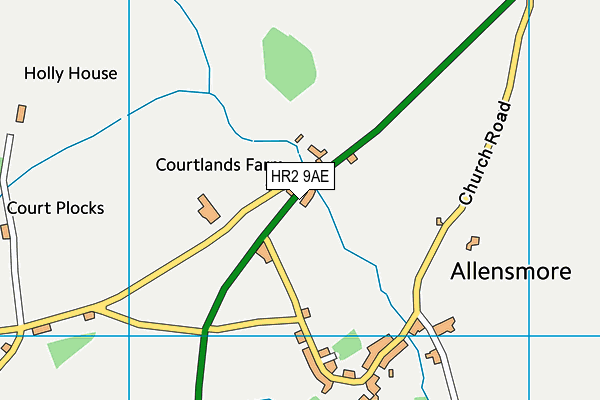 HR2 9AE map - OS VectorMap District (Ordnance Survey) HR2 9AE map - OS VectorMap District (Ordnance Survey)