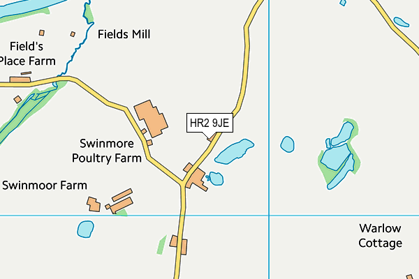 HR2 9JE map - OS VectorMap District (Ordnance Survey) HR2 9JE map - OS VectorMap District (Ordnance Survey)