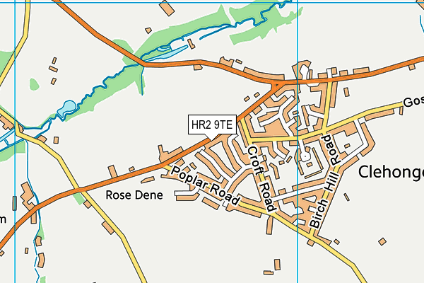 HR2 9TE map - OS VectorMap District (Ordnance Survey) HR2 9TE map - OS VectorMap District (Ordnance Survey)