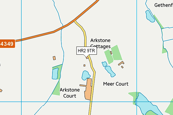 HR2 9TR map - OS VectorMap District (Ordnance Survey) HR2 9TR map - OS VectorMap District (Ordnance Survey)