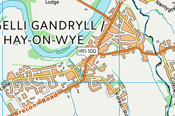 HR3 5DQ map - OS VectorMap District (Ordnance Survey)