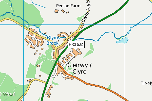 HR3 5JZ map - OS VectorMap District (Ordnance Survey)