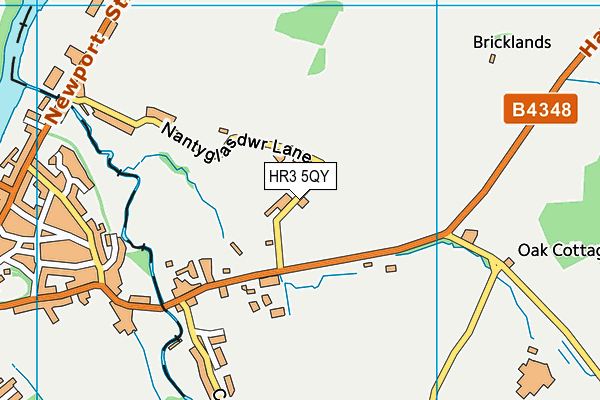 HR3 5QY map - OS VectorMap District (Ordnance Survey)
