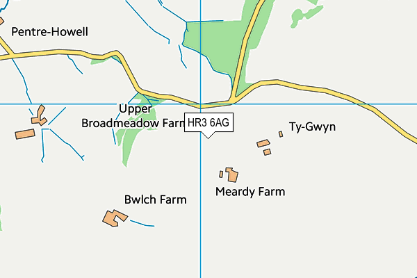 HR3 6AG map - OS VectorMap District (Ordnance Survey)