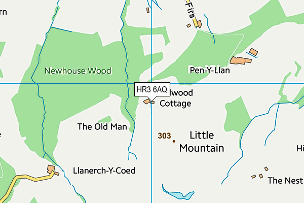 HR3 6AQ map - OS VectorMap District (Ordnance Survey)