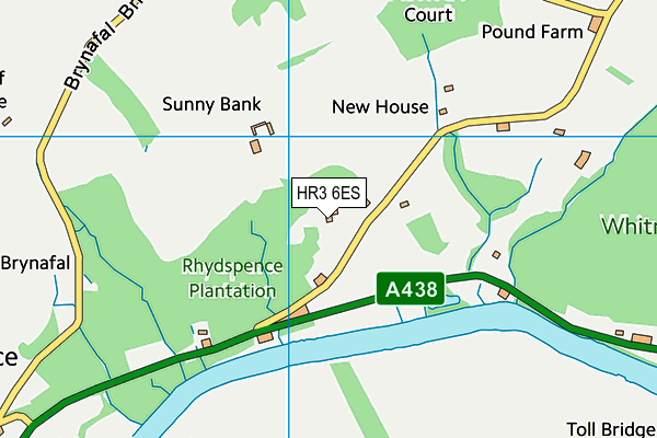 HR3 6ES map - OS VectorMap District (Ordnance Survey)