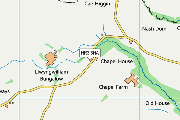 HR3 6HA map - OS VectorMap District (Ordnance Survey)