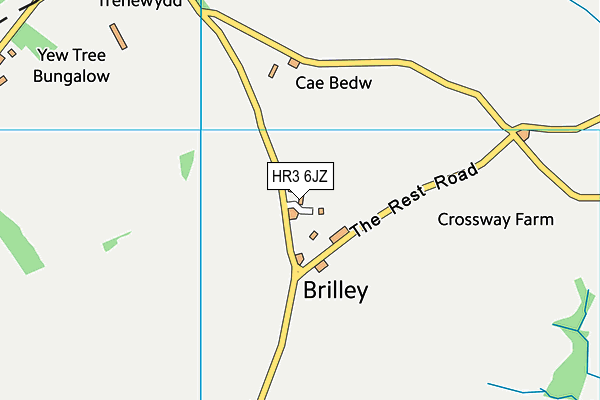 HR3 6JZ map - OS VectorMap District (Ordnance Survey)